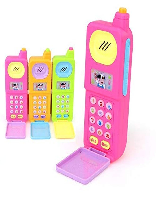 VGRASSP Pretend Play Flip Cell Phones for Kids, Toddlers, Cellphone Toy with Music, Ringtones, LEDs, Birthday Party Favors and Gifts for Girls - Color as per Stock - Image 1